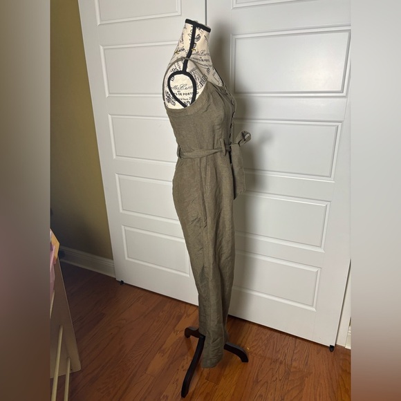 Rails Happer Jumpsuit Linen Blend in Olive Green - Picture 5 of 12